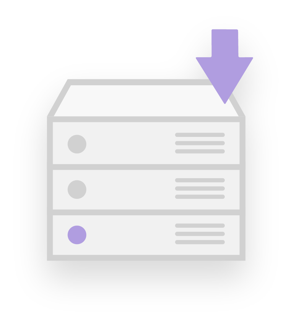 Fetch or recieve data from the server.